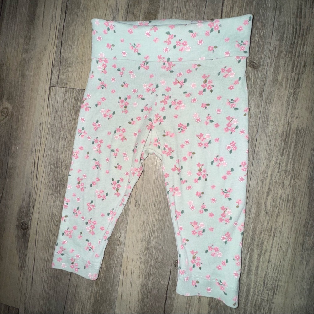 โ๏ธ6/$20โ๏ธ H&M Mint Floral Leggings - Picture 6 of 7